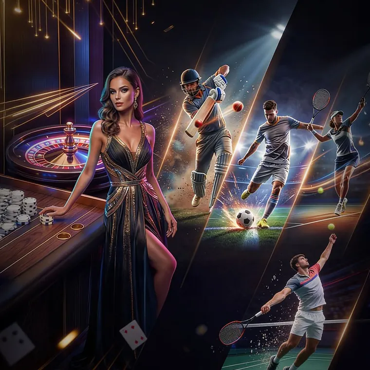 Texas Hold'em poker table with cards
